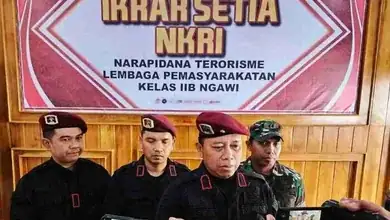 Dua Narapidana Teroris di Lapas Ngawi Ikrar Setia kepada NKRI