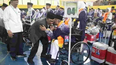 Lepas Calon Jemaah Haji  Kloter 03,  Sekda Sampaikan Pesan Bupati Sukabumi