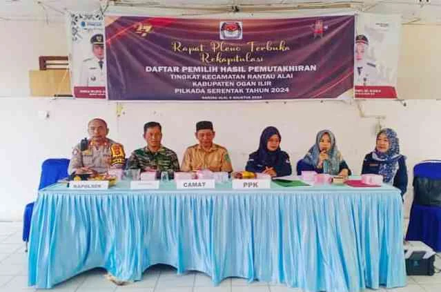 Kapolsek Rantau Alai Ikuti Rapat Pleno Terbuka Rekapitulasi Daftar Pemilih Hasil Pemuktahiran (DPHP) Pilkada Serentak 2024 Kecamatan Rantau Alai