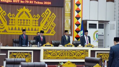 Pj.Bupati Pringsewu Hadiri Rapat Paripurna Istimewa Mendengarkan Pidato Kenegaraan Presiden RI