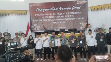 Pengundian dan penetapan nomor urut paslon pilkada boltim 2024