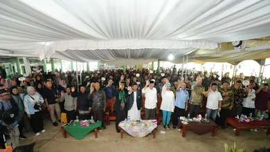 Susuri Sungai 4 Jam, MATAHATI Disambut Warga Kecamatan Lalan dan Ikuti Pengajian Istighosah Kubro