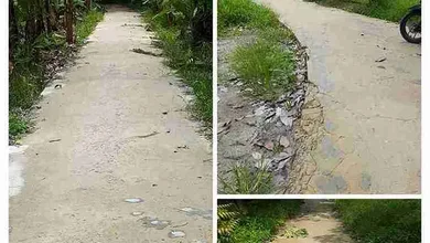 pembangunan jalan desa suka pindah pakai dana desa ulak kerbau baru
