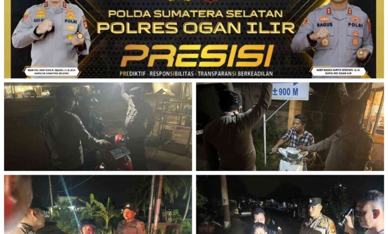 Jaga Kamtibmas Tetap Aman dan Kondusif pada Malam Libur, Polsek Pemulutan Lakukan Kegiatan Rutin yang Ditingkatkan (KRYD)
