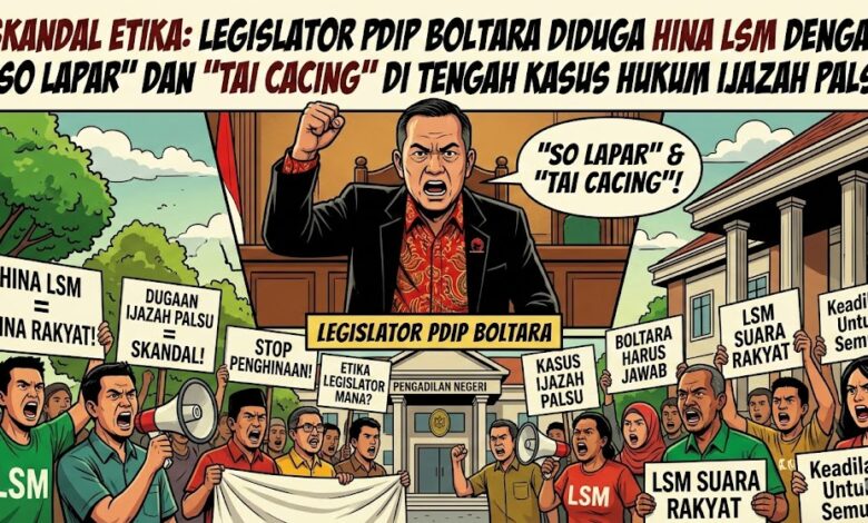 Skandal etika komunikasi meledak di Bolmut: Legislator PDIP diduga hina Ketua LSM Galaksi Sulut dengan kata-kata kasar "so lapar" dan "tai cacing" di tengah kasus dugaan ijazah palsu yang diselidiki Polda Sulut dan Polres Bolmut. Ujian bagi transparansi DPRD.