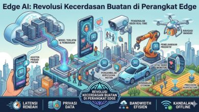 Edge AI membawa revolusi kecerdasan buatan langsung ke perangkat lokal, mengurangi latensi dan meningkatkan privasi data. Pelajari teknologi, aplikasi, dan masa depan AI di edge computing.