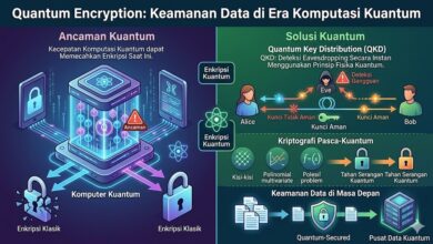 Quantum Encryption menawarkan perlindungan data tak tertembus menggunakan prinsip mekanika kuantum. Temukan teknologi QKD, post-quantum cryptography, dan masa depan keamanan siber.