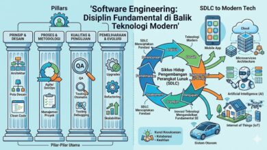 Software Engineering adalah disiplin sistematis untuk merancang, mengembangkan, dan memelihara perangkat lunak berkualitas tinggi. Pelajari praktik terbaik, metodologi, dan karir software engineering.