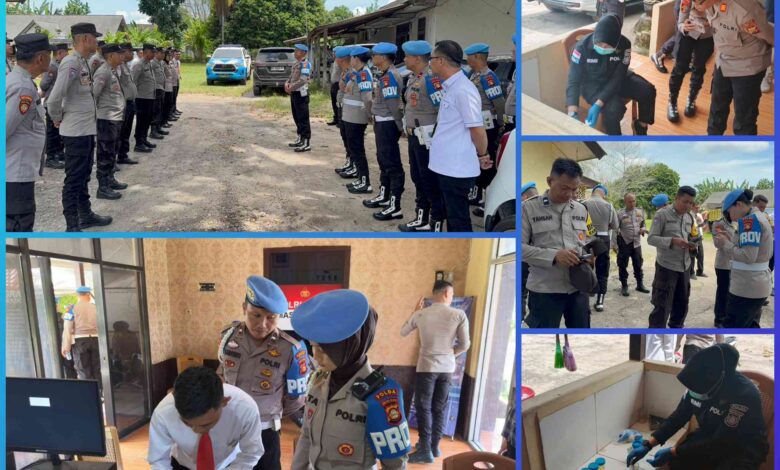 BID Propam Polda Sumsel Gelar GAKTIBLIN di Polsek Tanjung Raja, Hasilnya Negatif