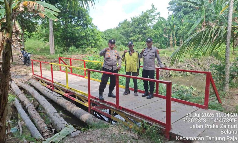 Program Jembatan Merah Putih di Desa Belanti Rampung 100 Persen, Polres Ogan Ilir Pastikan Manfaatnya Dirasakan Masyarakat