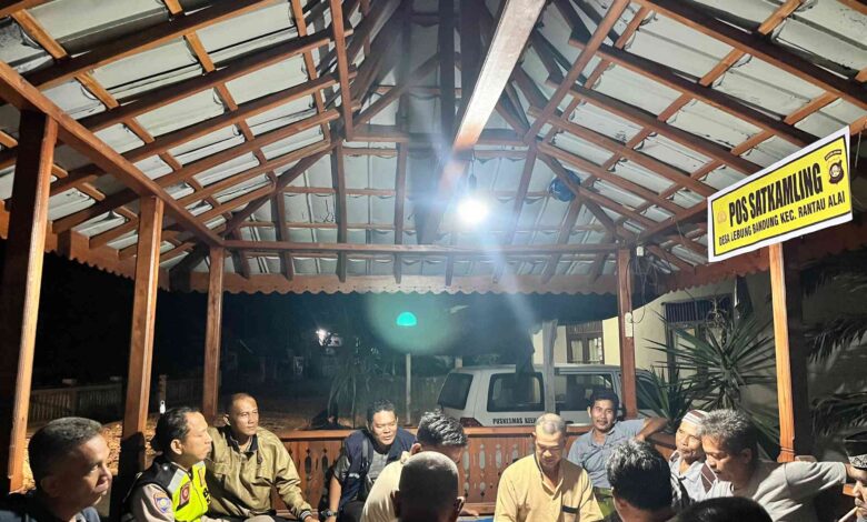 Jaga Kondusivitas Malam Hari Libur, Polsek Rantau Alai Gelar KRYD Antisipasi Tindak Pidana 3C