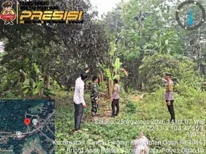 Kapolsek dan Camat Tanjung Raja Pimpin Patroli Gabungan Cegah Karhutla di Wilayah Rawan