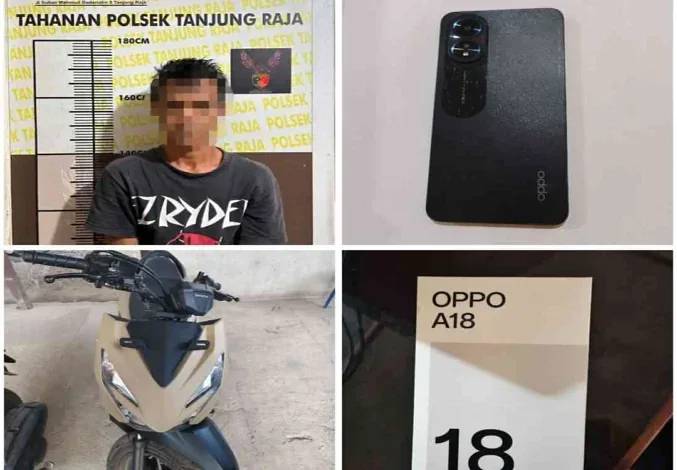 Team Rajawali Polsek Tanjung Raja Ungkap Pencurian Rp25,5 Juta, Tersangka dan Barang Bukti Diamankan