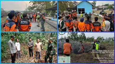 Polsek Tanjung Raja Gelar Patroli Gabungan Tiga Pilar Desa dan MPA di Desa Ketapang I, Tidak Ditemukan Titik Api