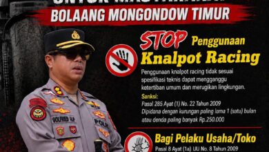 Kapolres Boltim Golfried Hasiholan Pakpahan Imbau Warga Stop Gunakan Knalpot Racing atau Brong