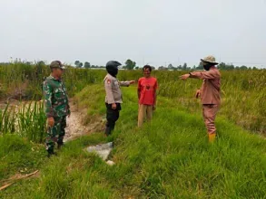 Cegah Karhutla, Polsek Pemulutan Bersama Unsur Muspika Gencarkan Patroli dan Himbauan di Wilayah Rawan