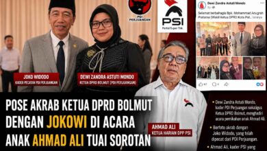 Pose Akrab Kader PDIP sekaligus Ketua DPRD Bolmut. Acara Keluarga Ahmad Ali