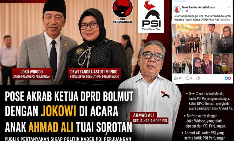 Pose Akrab Kader PDIP sekaligus Ketua DPRD Bolmut. Acara Keluarga Ahmad Ali