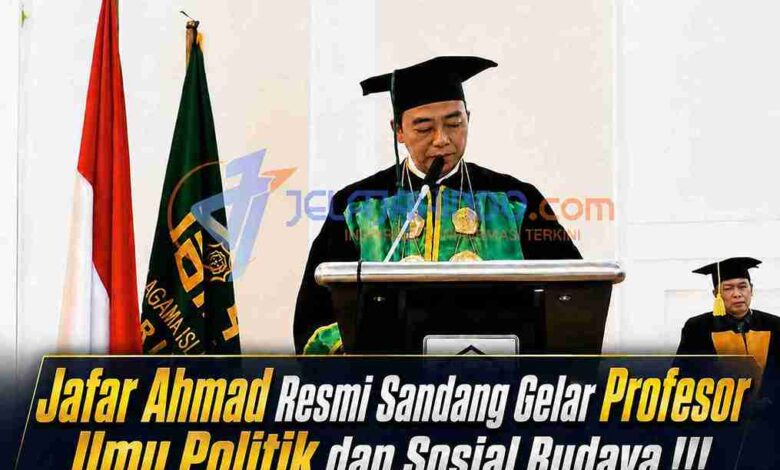 Jafar Ahmad Resmi Jadi Profesor Ilmu Politik dan Sosial Budaya