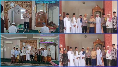 Jumat Religi di Dua Masjid, Kapolsek Tanjung Raja Sampaikan Himbauan Kamtibmas dan Larangan Bakar Lahan