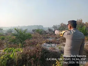 Polsek Rantau Alai Gelar Mitigasi Karhutla, Cegah Dini Kebakaran Lahan di Wilayah Hukumnya