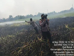 Tim Gabungan Padamkan Karhutla 2 Hektar di Ibul Besar 1, Pemulutan