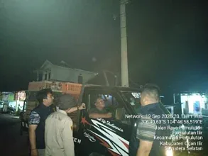 Ciptakan suasana Kamtibmas kondusif Polsek Pemulutan Gelar Patroli dan Pemeriksaan Orang, Barang serta Kendaraan