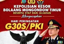 Kapolres Boltim Peringati Hari G30SPKI, Heningkan Cipta Kenang Pahlawan Jaga Kerukunan Demi Keutuhan Bangsa