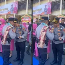 Kapolres Boltim Sambut Kedatangan Kapolda Sulut Yang Baru