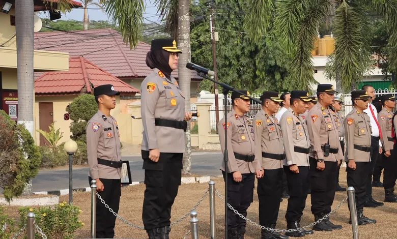 Kapolres Ogan Ilir Pimpin Apel Pagi, Tekankan Disiplin, Etika, dan Kesiapsiagaan Hadapi Karhutla