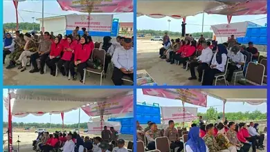 Kapolsek Rantau Alai Hadiri Peresmian Sumur Bor Bhayangkari di Sekolah Rakyat Desa Mekarsari