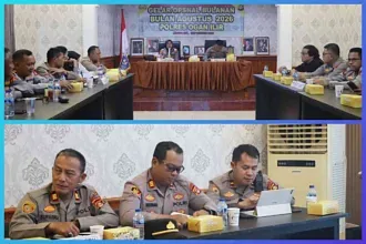 Kapolsek Tanjung Batu AKP Suparna P. Utomo Ikuti Evaluasi Kinerja, Kamtibmas dan Pelayanan Jadi Perhatian