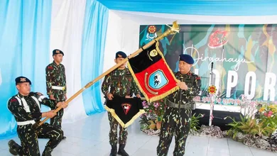Penyucian Tunggul Batalyon B Pelopor Dalam Rangka HUT Pelopor Ke-67 Berlangsung Dengan Khidmat