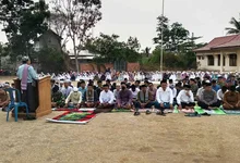 Personel Polres Ogan Ilir Melalui Polsek Tanjung Batu Ikuti Pelaksanaan Sholat Istisqo, Perkuat Ikhtiar Cegah Karhutla