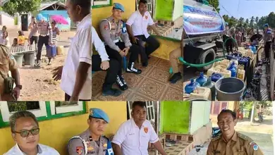 Sipropam Polres Boltim Gelar Bakti Sosial Peringati HUT Ke-24, Berbagi Beras Dan Air Bersih Ke Masyarakat