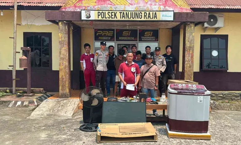 Team Rajawali Polsek Tanjung Raja Ungkap Tiga Kasus Pencurian, Dua Pelaku Dibekuk Beserta Barang Bukti