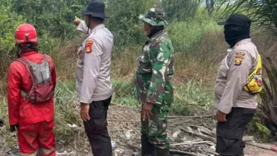 Polsek Pemulutan Polres Ogan Ilir Gencarkan Himbauan dan Patroli Karhutla Bersama Tiga Pilar di Desa Muara Baru dan Simpang Pelabuhan Dalam
