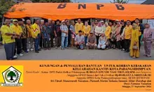 Sebagai Wujud Kepedulian Partai Golkar Padangsidimpuan Hadir Berikan Bantuan Kepada Warga Bercanda Kebakaran di Kelurahan Kantin