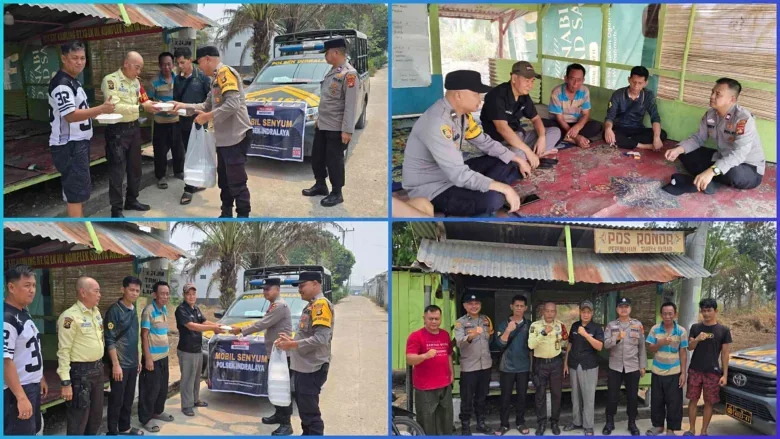 Sanjo ke Poskamling, Polsek Indralaya Hadirkan “Mobil Senyum” dan Perkuat Kamtibmas Bersama Warga