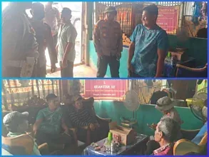 Sanjo Kamtibmas, Kapolsek Pemulutan Sambangi MPA Desa Simpang Pelabuhan Dalam Serap Aspirasi Warga