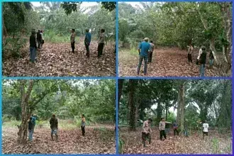 Cegah Karhutla, Kapolsek Tanjung Raja Pimpin Patroli Gabungan di Desa Ulak Kerbau Baru