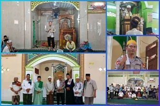 Polsek Tanjung Raja Gelar JUMLING di Tiga Masjid, Sampaikan Pesan Kamtibmas dan Hadirkan Mobil Senyum