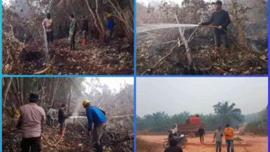 Cegah Munculnya Titik Api Baru, Polsek Indralaya dan Tim Gabungan Perkuat Patroli di Lokasi Karhutla