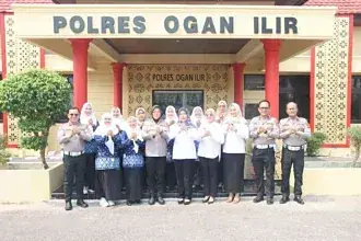 Pererat Sinergitas, Kapolres Ogan Ilir Terima Kunjungan Silaturahmi Pengurus HIMPAUDI