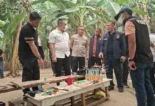 Sarang Narkoba di Skonjing Ogan Ilir Digerebek Tim Gabungan, Dua Orang Dibawa Petugas