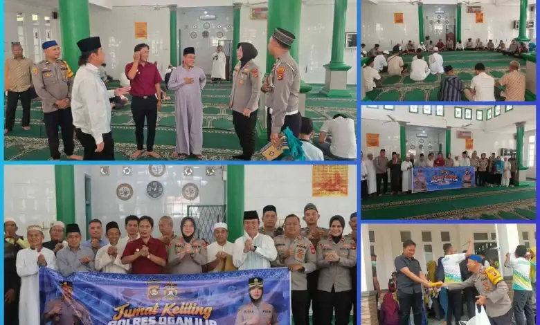 Foto pendukung berita Bhabinkamtibmas Polsek Indralaya Dampingi Jumat Keliling Kapolres Ogan Ilir, Pererat Silaturahmi dan Ajak Warga Cegah Karhutla