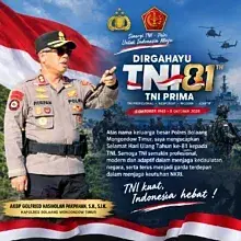 Kapolres Boltim Ucapkan HUT TNI Ke-81, Senantiasa Tetap Kuat Menjadi Benteng Bangsa Dan Selalu Berdiri Tegak Di Samping Rakyat