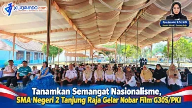 Tanamkan Semangat Nasionalisme, SMA Negeri 2 Tanjung Raja Gelar Nobar Film G30S/PKI