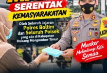 Foto pendukung berita Senin 19 Oktober 2026, Kapolres Boltim Pimpin Langsung Pembagian Masker Serentak di Seluruh Wilayah Hukum Polres Boltim