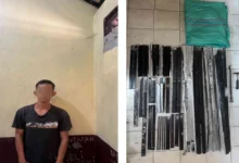 Foto pendukung berita Terpergok Warga Saat Bongkar Kusen Aluminium, Team Rajawali Polsek Tanjung Raja Amankan Terduga Pelaku